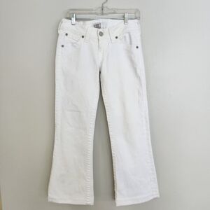 True Religion Jeans Women's 27 White Cotton Stretch Boot Cut Pants USA